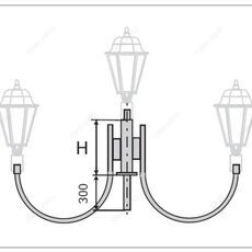 Торшерные трёхрожковые кронштейны - Опоры и металлоконструкции