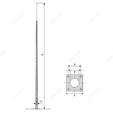 Молниеотвод МОГК-17 - Опоры и металлоконструкции