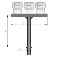 Кронштейн прожекторный - Опоры и металлоконструкции