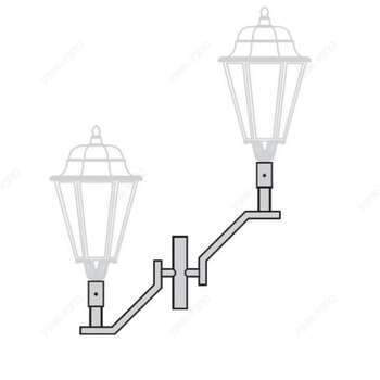 Кронштейн торшерный двухрожковый К95-0,5…0,6-0,3-1-0 - Опоры и металлоконструкции