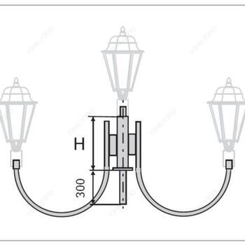 Кронштейн торшерный пятирожковый К34-0,5-0,6-0-5 - Опоры и металлоконструкции