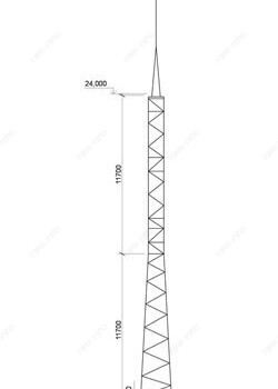 Молниеотвод МС-26,2 (серия 3.407-108) - Опоры и металлоконструкции